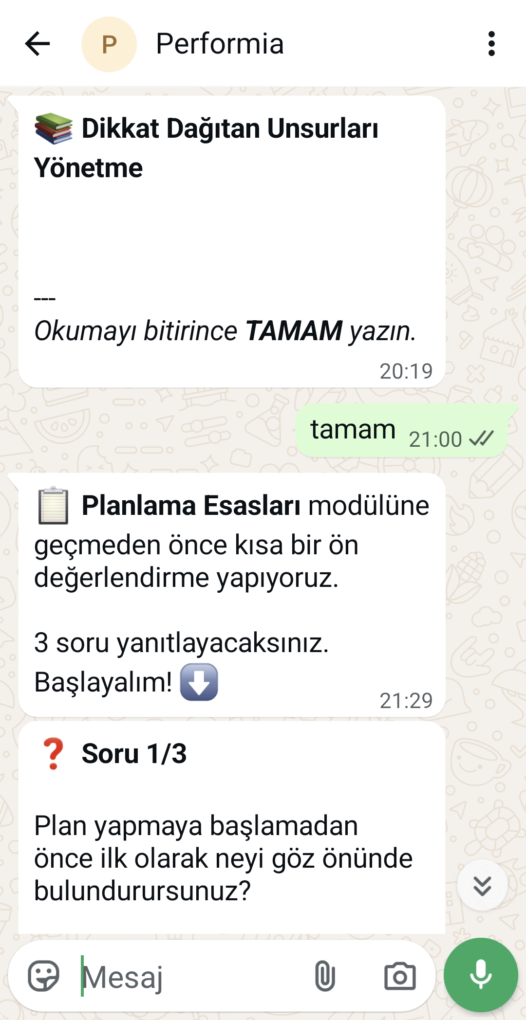 Performia Loop Ekranı 2
