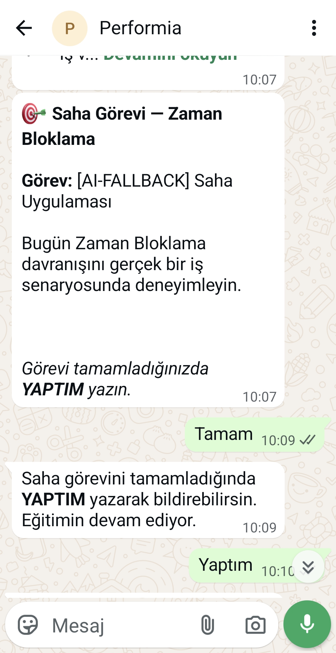 Performia Loop Ekranı 5